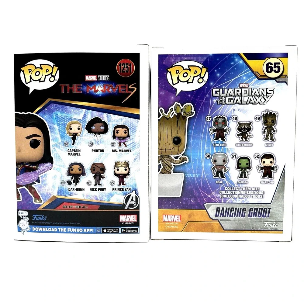Funko Pop Marvel Lot The Marvels Ms. Marvel Guardians Of The Galaxy‎ Groot